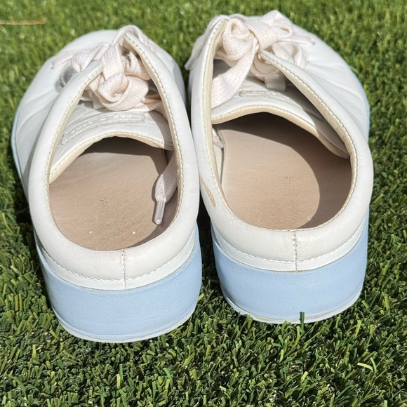 Rag & Bone RB1 Leather Slip On Mule Sneakers in Chambray and Light Blue - Picture 3 of 8